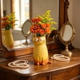 thumbnail image 6 of Handcrafted Resin Cat Flower Pot, Cute Shaped Kitten Vase for Succulents Dry Plants Home Decor, Yellow, 6 of 6