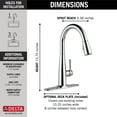 thumbnail image 3 of Delta Essa Single Handle Pull-Down Kitchen Faucet in Chrome 9113-DST, 3 of 7