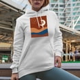 thumbnail image 2 of Aesthetic Minimalism Boho Moon Art Merch Gift, White Hooded Sweatshirt or Hoodie, Small, 2 of 5