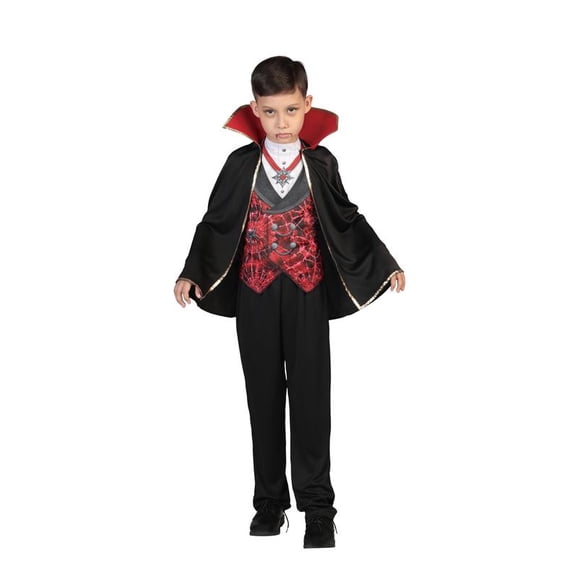 Dark Dracula Costume for Children, Boys, Medium (8), by Way to Celebrate