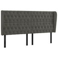 thumbnail image 6 of vidaXL Headboard with Ears Dark Gray 64.2"x9.1"x30.7"/34.6" Velvet, 6 of 35