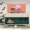 thumbnail image 2 of Pofeuu Flamingo Riding a Bicycle Print Colorful Yard Festival Banner Sign Party Outdoor & Indoor Party Decoration Banne Festival Yard Sign-Medium, 2 of 8