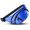 Blue with Silver Logo, variant on Zol Classic Medium Sport and Travel Fashion Fanny Pack Men Women Waist Bag 3 Pockets (Dark Grey)