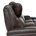 thumbnail image 4 of Seatcraft Vienna Italian Leather Sofa & Loveseat Powered Headrest, Powered Lumbar. Power Recline, Brown, 4 of 10