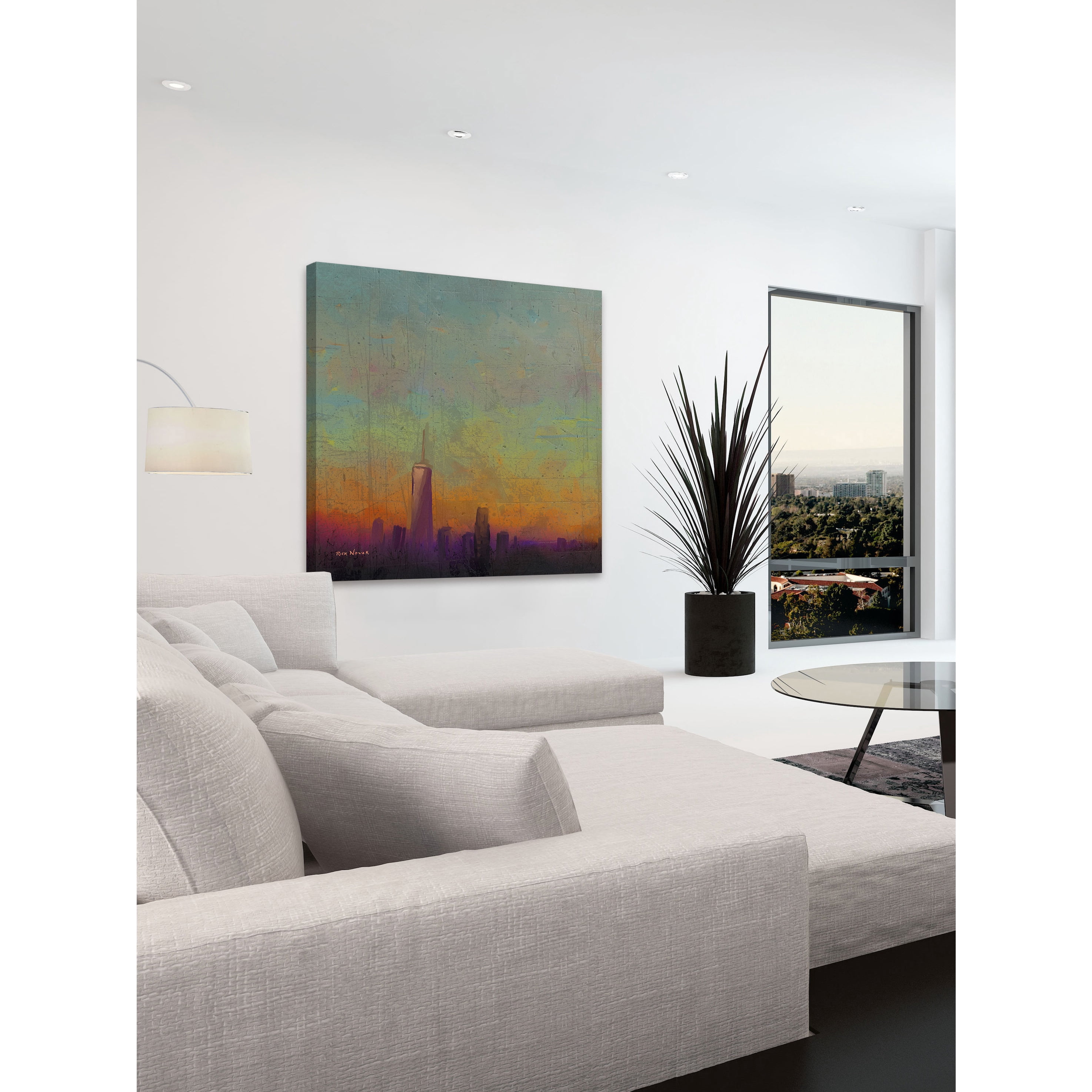 Marmont Hill "Purple Haze" by Rick Novak Painting Print on Wrapped Canvas