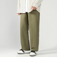 thumbnail image 5 of YYDGH Men's Casual Wide Leg Sweatpants Elastic Waist Drawstring Loose Fit Pants Breathable Straight Leg Trousers with Pockets, 5 of 9