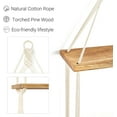 thumbnail image 4 of Mkono Macrame Wall Hanging Shelf 2 Tier Boho Room Decor Handmade Cotton Rope Rustic Wood Floating Shelves Display Photos Plants Hanging Storage Shelving for Living Room Nursery Bathroom Bedroom, 4 of 8