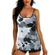 thumbnail image 1 of Trajes de baño para mujer Trajes de baño de dos piezas Camisetas sin mangas con estampado floral con pantalones cortos Trajes de baño con control de barriga OAVQHLG3B Store lin121212, 1 of 3
