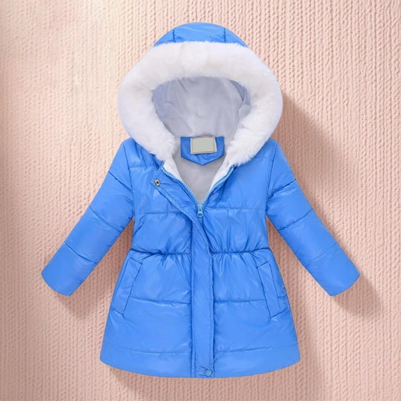 Kids Winter Coat Hooded Jacket Lightweight Down Jacket Kids Girl Clothes Winter 6-7 Years
