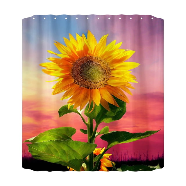 Shower Curtain 70x70 Inch With 12 Plastic Hooks Waterproof Bathroom Heavy Side Machine Washable Quick Dry