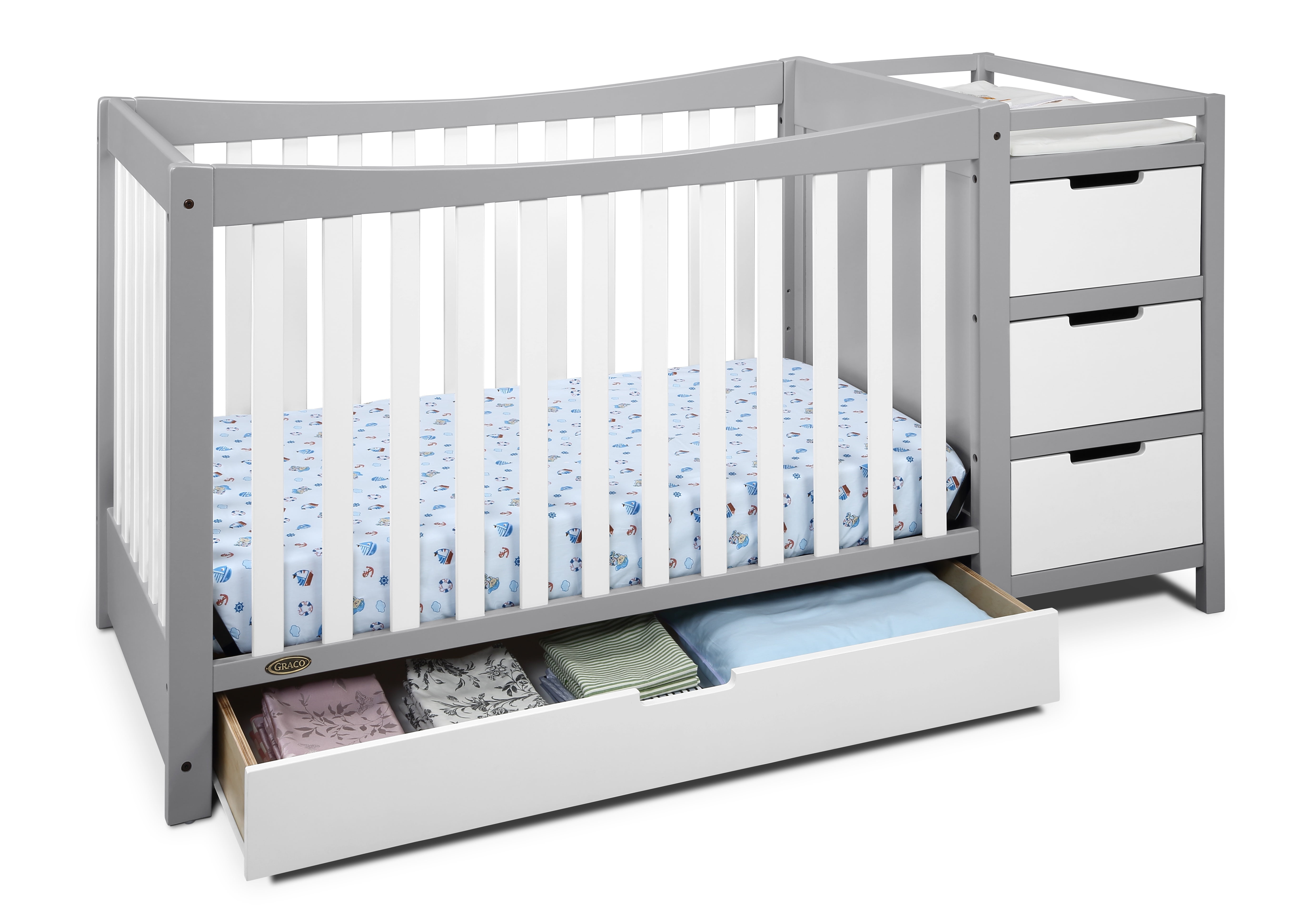 graco crib and changing table set