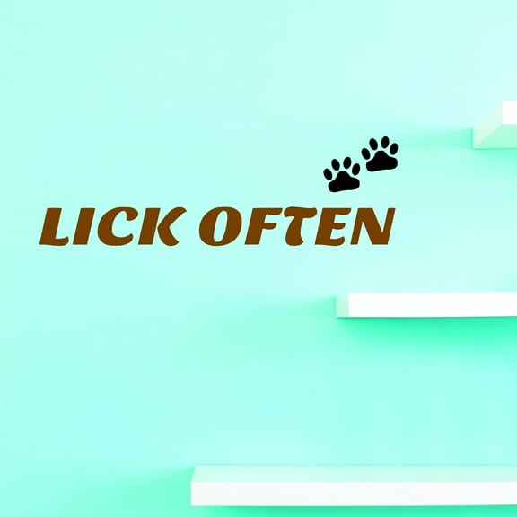 Custom Wall Decal Vinyl : Lick Often Home Decor Picture Art 12 X 30