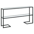 thumbnail image 5 of Evelyn&Zoe Errol 55" Wide Rectangular Console Table with Glass Top, Blackened Bronze, 5 of 5