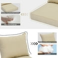 thumbnail image 6 of XIZZI Luxury Outdoor Sofa Cushion for Patio Furniture, 24*24*5.7 Deep Seat Cushions and Back Cushion Set for Wicker Chair, Water Resistant Fade Resistant, Beige, 6 of 6