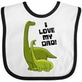 thumbnail image 3 of Inktastic I Love My Dad with Baby and Daddy Brontosauruses Boys or Girls Baby Bib, 3 of 4