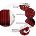 thumbnail image 3 of Red Black Plaid Bathroom Shower Curtains with 12 Hooks Polyester Waterproof Shower Curtain for Stalls and Bathtubs Country Vintage Star Abstract Gingham Decorative Bathroom Curtain 36x72 Inches, 3 of 9