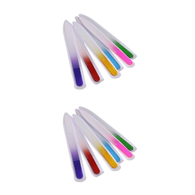 Guardoinrt 6PCS/Set Nail File Frosted Washable Crystal Polishing File Reusable DIY Handicrafts Perfect Gift for Women 9cm 2Set