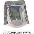 thumbnail image 5 of 100 PACK 4 x 6 Inch Zipper Mylar Bags Stand Up Mylar Zip Lock Bags Clear  Bag   Storage  Foil Pouch Bag for Multipurpose with Gusset Bottom(5.5mil Thickness), 5 of 6