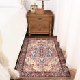 thumbnail image 5 of Jamfeel Washable Entry Rug Floral Print Washable Carpet 2x3 Small Rugs Entryway Kitchen Bedroom, Red, 5 of 5