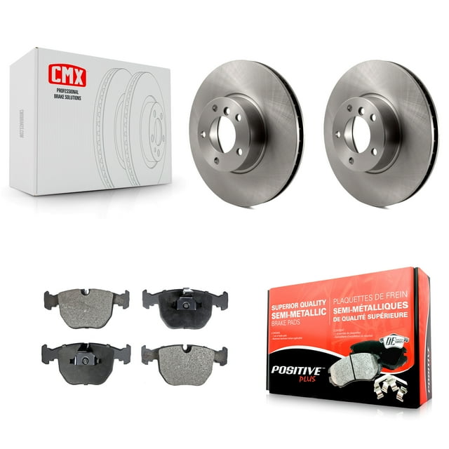 Transit Auto Front Disc Brake Rotors and Semi-Metallic Pads Kit for Car BMW 530i 540i K8F-100373