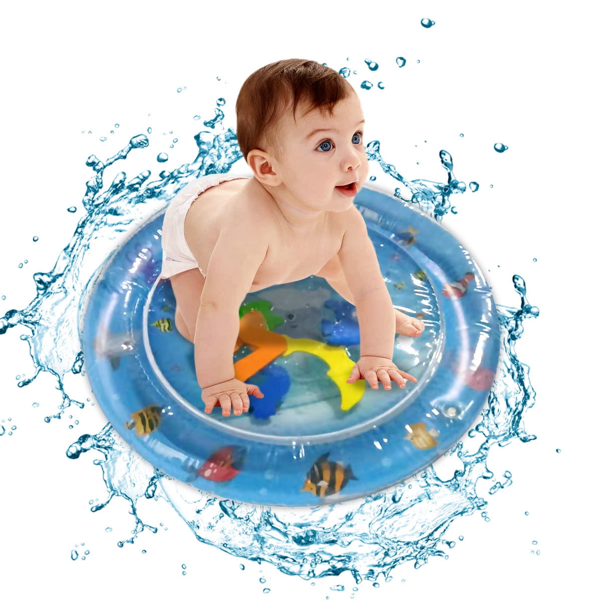 Baby Inflatable Water Play Mat Infants Fun Tummy Time Kids Baby Play Activity Center Baby Gyms