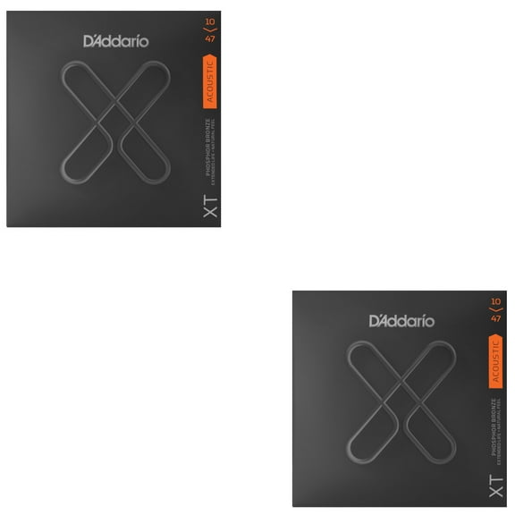 D'Addario Guitar Strings 2-Sets Extended Life Phosphor Bronze Extra Light 10-47