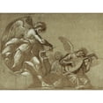 thumbnail image 3 of Morazzone (Pie Francesco Mazzuchelli) 18x15 Black Modern Framed Museum Art Print Titled - Angel Musicians (recto); Head Studies (verso), 3 of 5
