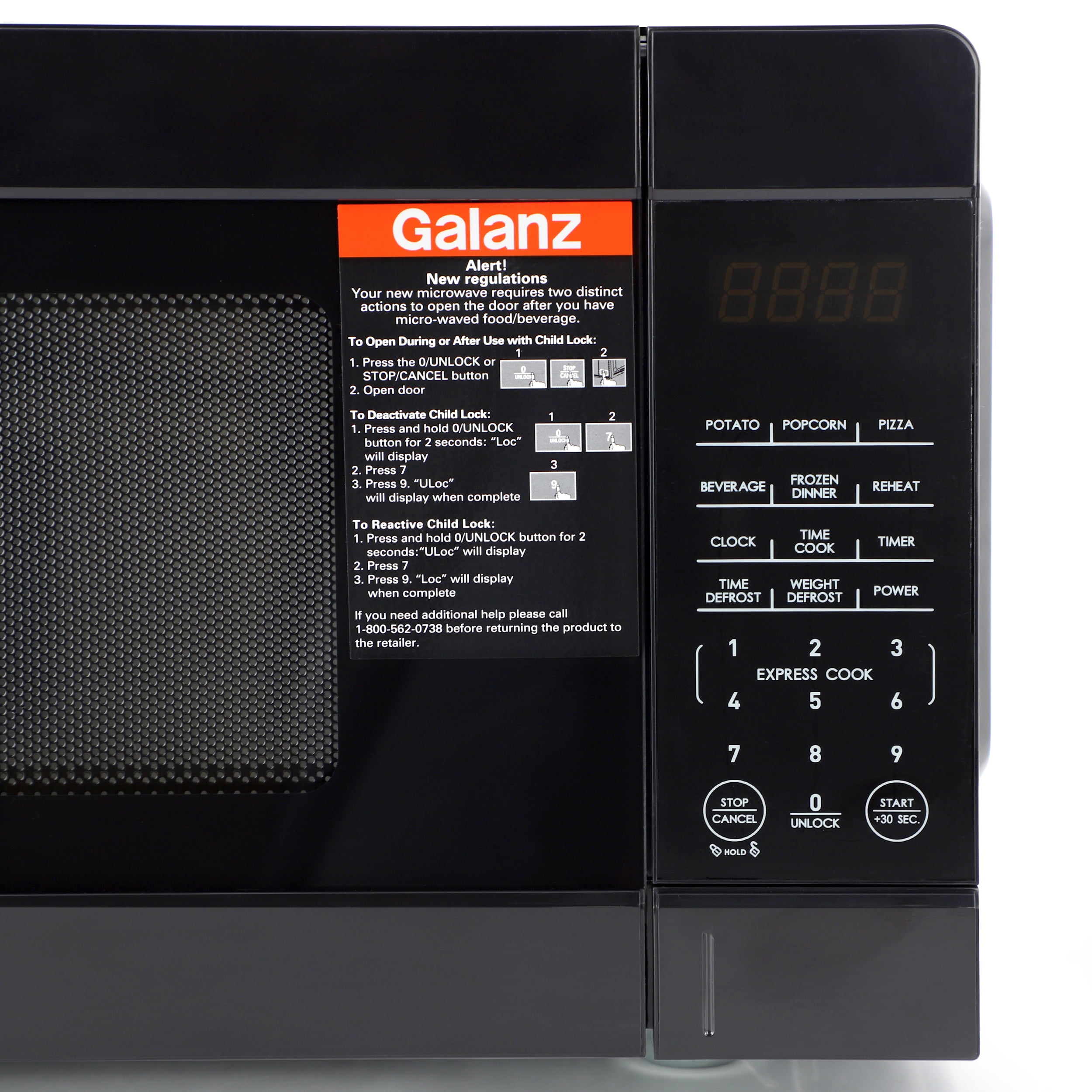 Galanz 0.9 Cu Ft. 900 Watt Counter Top Microwave Oven in Black