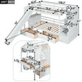 thumbnail image 4 of Kacho Bunk Bed Twin over Twin with Storage Staircase, Desk, and Slide, Wooden Bunk Bed Frame with Drawers, Multifunctional Bunk Bed for Teens Adults, Bedroom Furniture Easy Assembly, White, 4 of 9