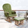 thumbnail image 4 of 5pcs Velvet Glider Rocking Chair Replacement Cushion Set Soft Non-Slip w Pockets, 4 of 7