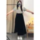 thumbnail image 5 of Falda holgada de corte A de talla grande, nueva falda de traje negro de estilo primavera-verano, moldeadora corporal adelgazante en forma de pera, moda para mujer, 5 of 5