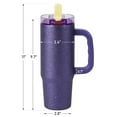 thumbnail image 4 of Ozark Trail 30 oz Limited Edition Stainless Steel Insulated Tumbler with Handle, Purple Glitter, 4 of 9