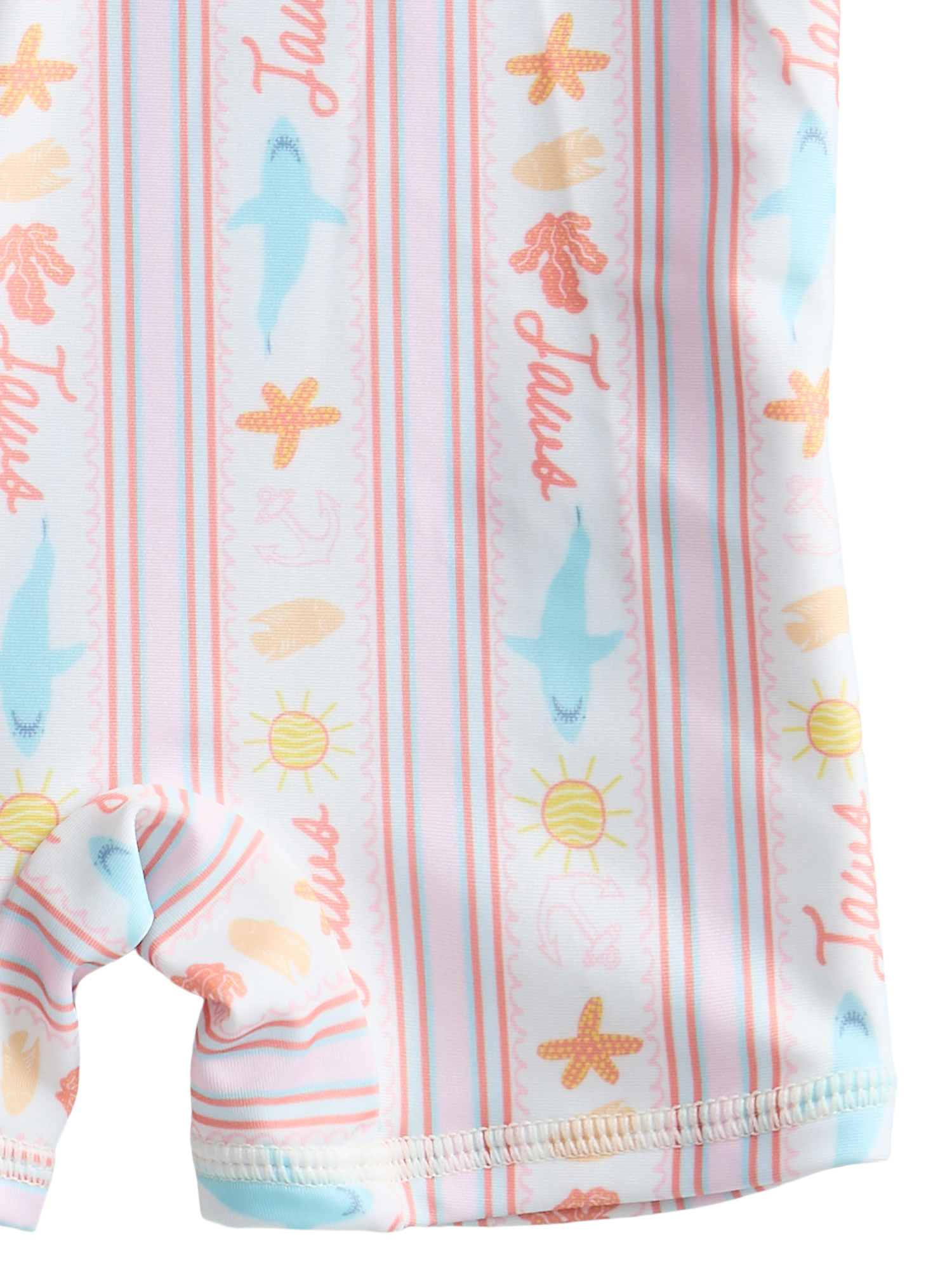 Jaws Baby Girls One Piece Rashguard with UPF50, Sizes 0M-12M