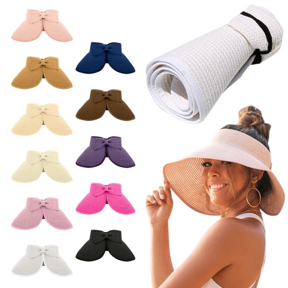 Sun Hat for Womens Floppy Summer Beach Straw Hats Accessories Wide Brim SPF 50 Foldable(Brown)