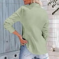 thumbnail image 4 of LIZUOJUNF Womens Dress Shirts Button Down Shirt Wrinkle-Free Business Casual Blouse Office Work Tops Stand Collar Long Sleeve Fashion Basic Tees, 4 of 7