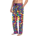 thumbnail image 2 of FORMRS Mens Pajama Pants with Pockets Sleepwear Lounge Bottoms Sizes S-2XL, Colorful Psychedelic, 2 of 7