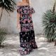 thumbnail image 4 of Vestidos Para Mujer Maxi Vestido Sin Tirantes Elasticidad Estampado Tubo Tops Casual Erógeno Fuera Del Hombro Vestido de Vacaciones Odeerbi ODB165930, 4 of 8