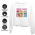 thumbnail image 4 of My Little Pony Valentine's Day Love Women's Cropped Hoodie Pullover Sweatshirt, White, X-Large, 4 of 6