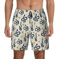 thumbnail image 2 of Picia Snake pattern Mens Swim Trunks with Compression Liner Stretch Beach Shorts Quick Dry with Zipper Pockets No-Chafing Board Shorts-Medium, 2 of 9
