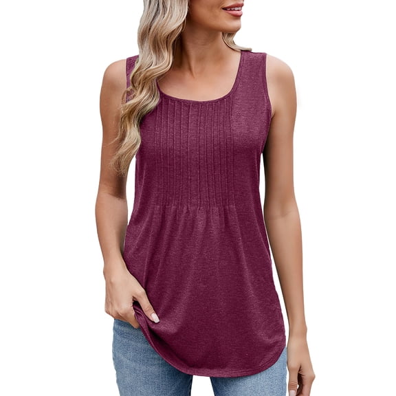 LAJPXKHY Plus Size Tank Tops for Women Summer Camis Casual Loose V Neck Sleeveless Breathable Comfy Curved Hem Solid Color Shirts