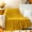 Mustard, variant on Cream White Throw Blanket for Couch, Decorative Ivory Throw Blankets for Bed Sofa, Soft Warm Cozy White Knit Blanket for Outdoor Picnic Travel, 51"x67"