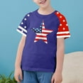 thumbnail image 2 of GERsome Unisex Kids 4th of July Patriotic Tops American Flag Graphic Tees for Boys Girls Crewneck Short Sleeve Loose Fit Summer T Shirts, 3-4 Years, 2 of 4