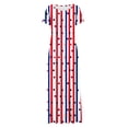 thumbnail image 5 of Cmfcve Women’s 4th of July Patriotic Dress Short Sleeve Round Neck Independence Day Maxi Dresses Flowy A-Line Vacation Dress with Pockets, 5 of 5
