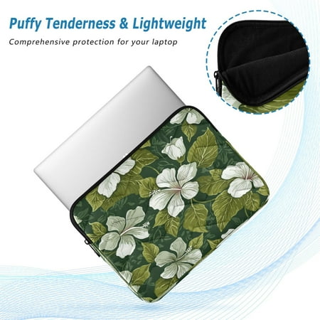 Iauyy(M)13.4 inch Laptop Sleeve,Shockproof Durable Computer Carrying laptop Bag,Slim Cover for 13.4-14 inch HP Dell Lenovo Asus Notebook,Hawaii Flowers