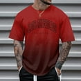 thumbnail image 4 of Caqnni Short Sleeve Tee Shirts for Men Muscle Fitness Tees Crew Neck Slim Fit Pullover (Red,3XL), 4 of 5