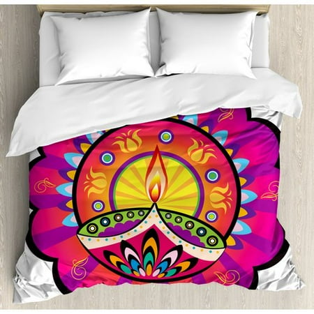 Ambesonne Diwali Floral Paisley Design With Oriental Details And