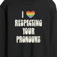thumbnail image 3 of Instant Message - I Love Respecting Your Pronouns - Men's Long Sleeve T-Shirt, 3 of 6