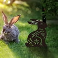 thumbnail image 3 of Agiferg Creative Design Of Metal Hollowed-out Rabbit Garden Decoration Plug-ins Iron Ornaments, 3 of 4