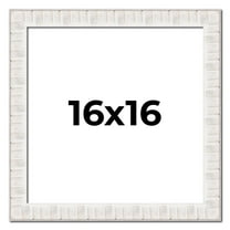 16x16 Frame White Sonoma Rustic Wood Picture Frame | 1.5 Inch Moulding Width | Complete with UV