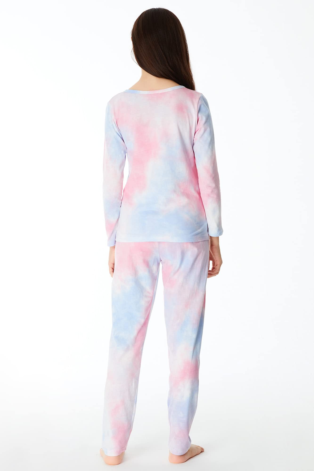 Beezizac Girls Sleepover Matching Pajamas Size 14-100% Cotton Long Sleeve Tween Kids Jammies Set PJS